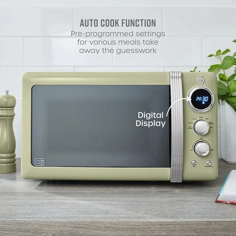 Swan retro 20l microwave 800W